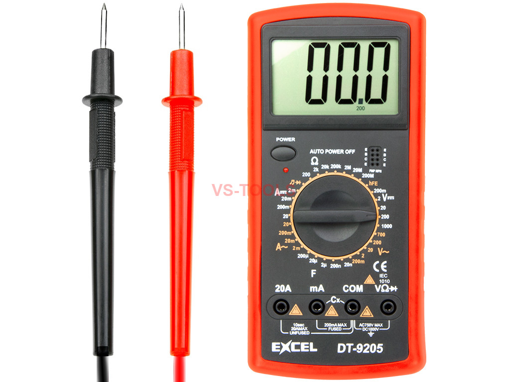 Large Numbers Multitester Ammeter Voltmeter Capacitance hFE